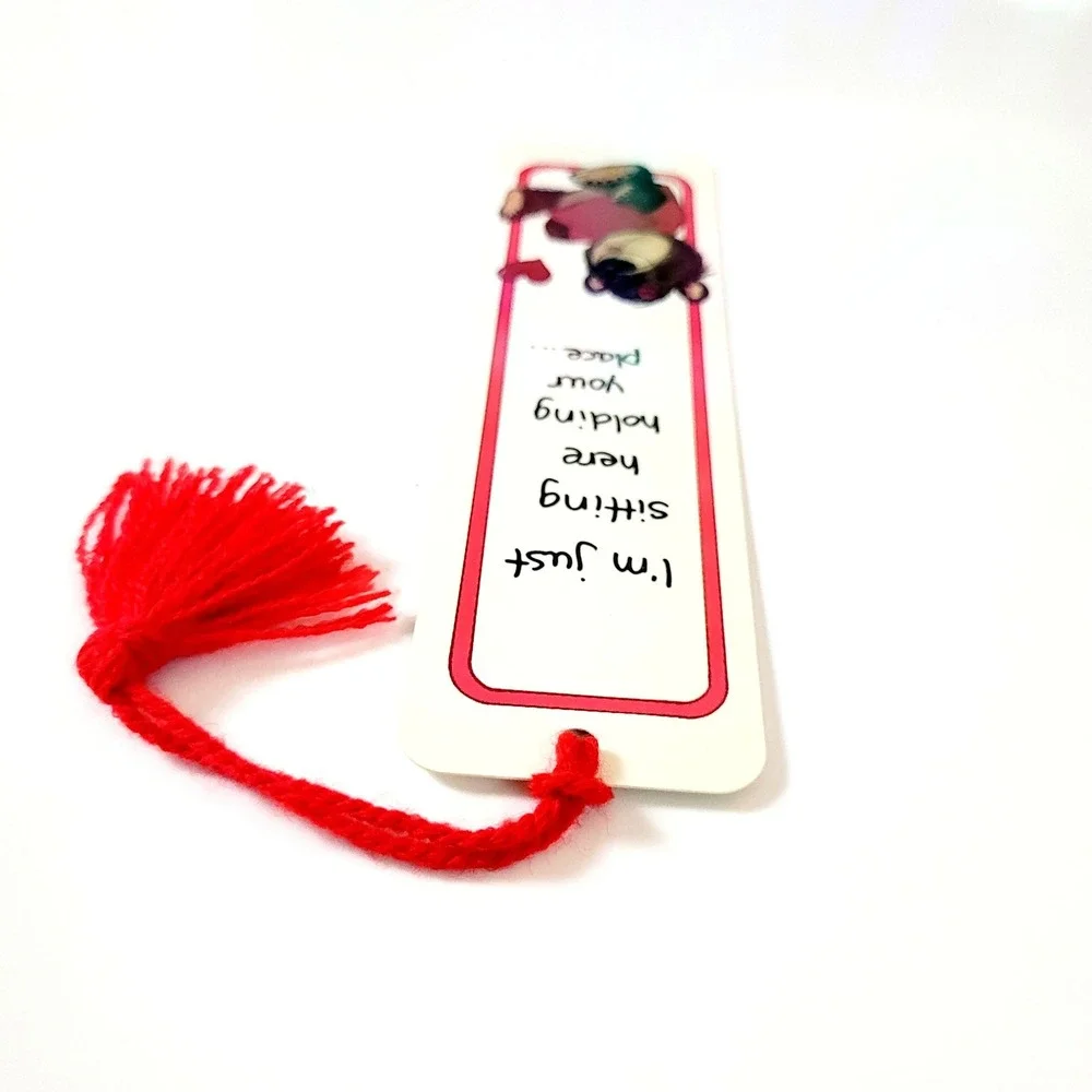 Vintage 80s Suzy's Zoo Bookmark Teddy Bear Kiss Heart- red tassel- Artworks SZ11
